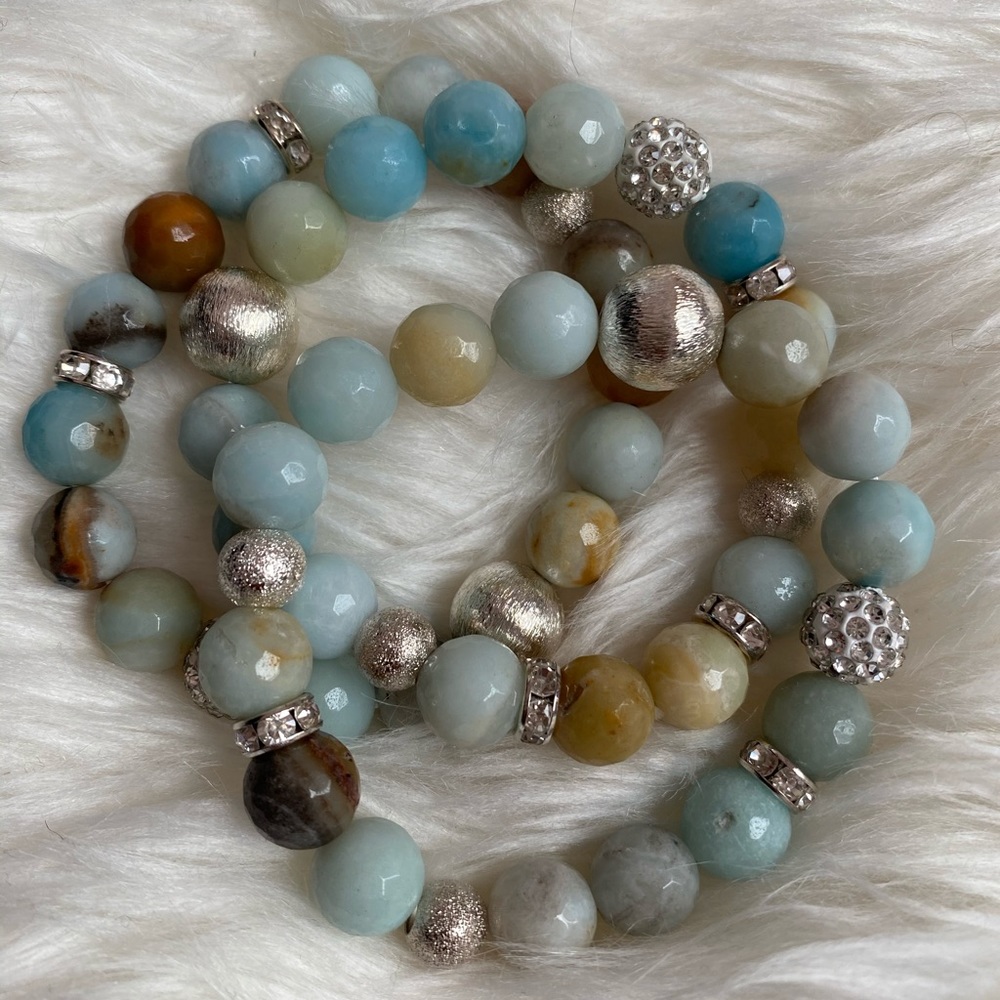 Handmade Brazilian amazonite stone bracelet